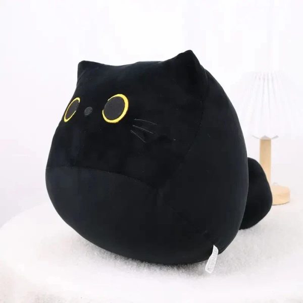 Kawaii Black Cat Plush Pillow - Soft, High-Quality Toy for Kids & Decor