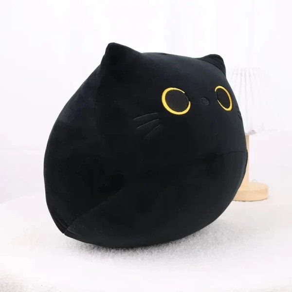 Kawaii Black Cat Plush Pillow - Soft, High-Quality Toy for Kids & Decor