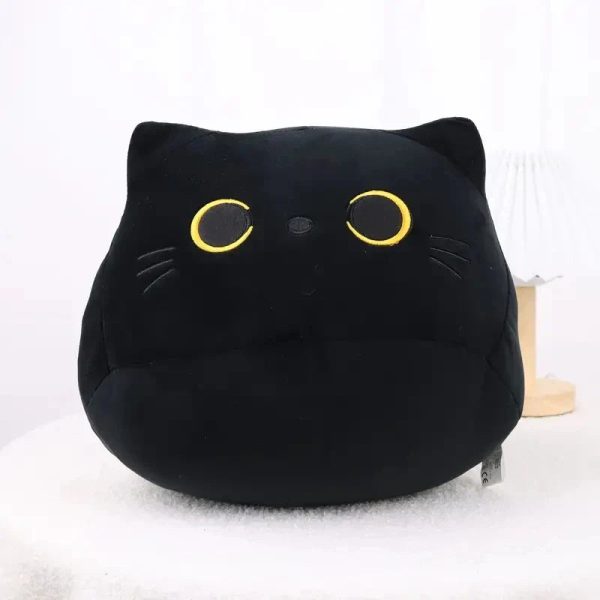 Kawaii Black Cat Plush Pillow - Soft, High-Quality Toy for Kids & Decor