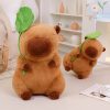 Kawaii Cartoon Lotus Leaf Capybara Plush Toy - Soft Pillow Gift