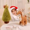 Kawaii Christmas Tree & Elk Plush Dolls - Soft Holiday Decor for Kids