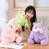 Kawaii Fat Bear Plush Toy Teddy Bear with Rose