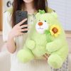 Kawaii Fat Bear Plush Toy Teddy Bear with Rose