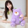 Kawaii Fat Bear Plush Toy Teddy Bear with Rose