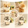Kawaii Fluffy Puppy Plush Toy - Adorable Small Chow, Corgi & Yorkie Dolls