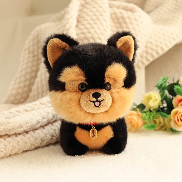 Kawaii Fluffy Puppy Plush Toy - Adorable Small Chow, Corgi & Yorkie Dolls