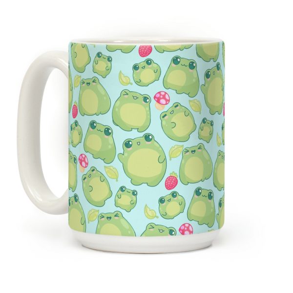 Kawaii Frogs Pattern Coffee Mug Kawaii Frogs Pattern Coffee Mug