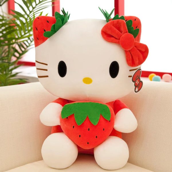 Kawaii Hello Kitty Strawberry Plush Doll - Adorable Gift & Home Decor