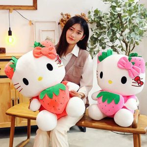 Kawaii Hello Kitty Strawberry Plush Doll - Adorable Gift & Home Decor