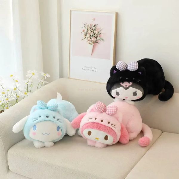 Kawaii Kuromi & My Melody Plush Toy - Soft Cartoon Pillow Cover Kawaii Kuromi & My Melody Plush Toy - Soft Cartoon Pillow Cover