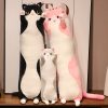 Kawaii Long Cat Plush Doll - Soft Stuffed Animal Pillow for Home Decor