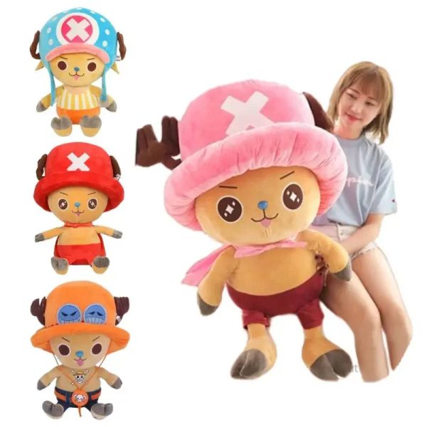 Kawaii One Piece Plush Dolls - Luffy & Chopper Soft Stuffed Toys