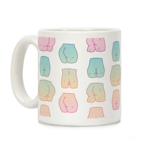 Kawaii Pastel Butt Pattern Coffee Mug