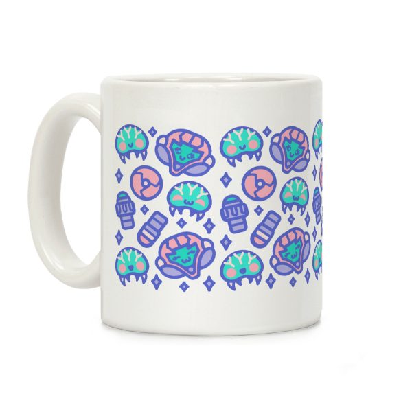 Kawaii Pastel Space Bounty Hunter and Aliens Parody Pattern Coffee Mug Kawaii Pastel Space Bounty Hunter and Aliens Parody Pattern Coffee Mug
