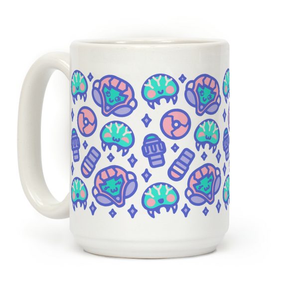 Kawaii Pastel Space Bounty Hunter and Aliens Parody Pattern Coffee Mug Kawaii Pastel Space Bounty Hunter and Aliens Parody Pattern Coffee Mug