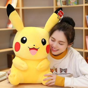 Kawaii Pikachu Plush Toy - Adorable Anime Throw Pillow for Kids & Friends