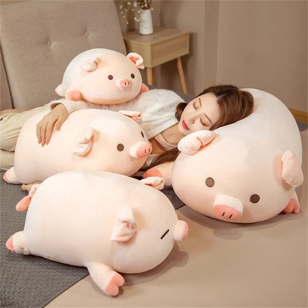 Kawaii Pink Pig Plush Toy - Soft Cushion for Cozy Decor & Gifts Kawaii Pink Pig Plush Toy - Soft Cushion for Cozy Decor & Gifts