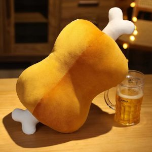 Kawaii Plush Chicken Leg Pillow - Fun Cushion for Cozy Comfort