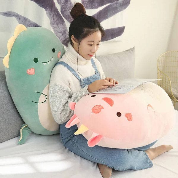 Kawaii Plush Dinosaur & Shiba Inu Pillow - Adorable Sleep Cushions