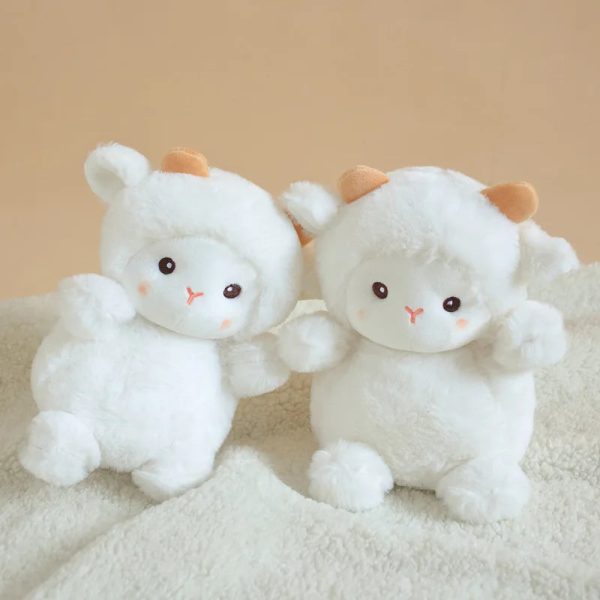 Kawaii Plush Sheep & Rabbit Dolls - Soft, Adorable Animal Pillows
