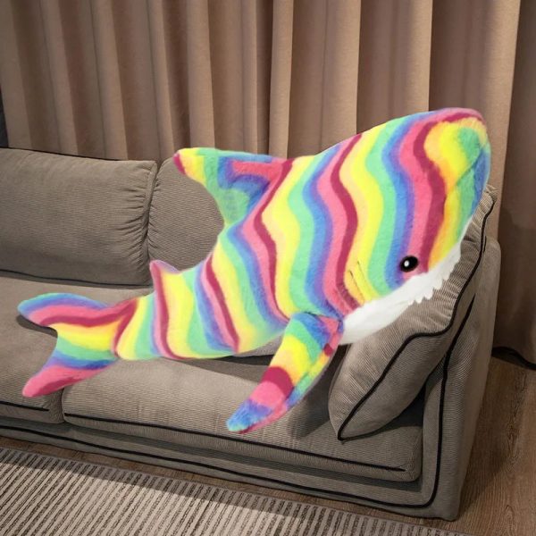 Kawaii Shark Plush Toy - Soft, Colorful, Perfect for Kids' Gifts!