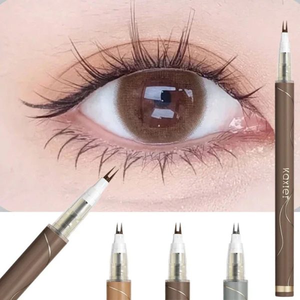 Kaxier Double Tip Waterproof Liquid Eyeliner For Eye Makeup Slim Dual-Ended Cattle Fur Pencil Pen For Lower Lashes Kaxier Double Tip Waterproof Liquid Eyeliner For Eye Makeup Slim Dual-Ended Cattle Fur Pencil Pen For Lower Lashes