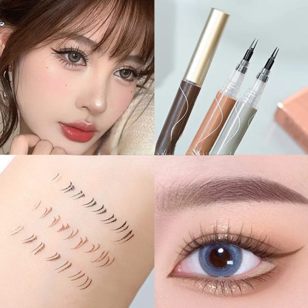 Kaxier Double Tip Waterproof Liquid Eyeliner For Eye Makeup Slim Dual-Ended Cattle Fur Pencil Pen For Lower Lashes Kaxier Double Tip Waterproof Liquid Eyeliner For Eye Makeup Slim Dual-Ended Cattle Fur Pencil Pen For Lower Lashes
