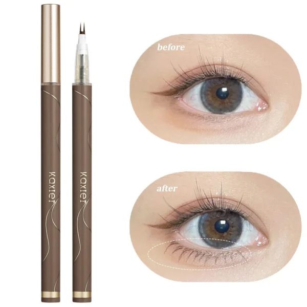 Kaxier Double Tip Waterproof Liquid Eyeliner For Eye Makeup Slim Dual-Ended Cattle Fur Pencil Pen For Lower Lashes Kaxier Double Tip Waterproof Liquid Eyeliner For Eye Makeup Slim Dual-Ended Cattle Fur Pencil Pen For Lower Lashes