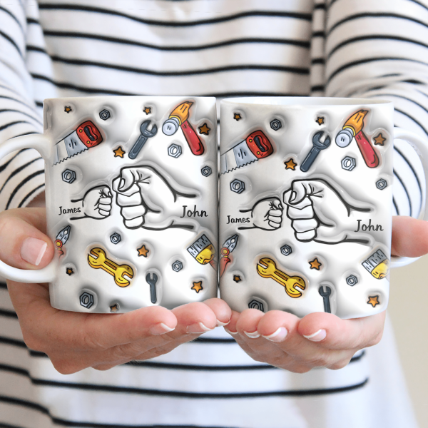 Kid And Father Fist Bump 3D Mug Personalized Gift TH10 890929 Kid And Father Fist Bump 3D Mug Personalized Gift TH10 890929