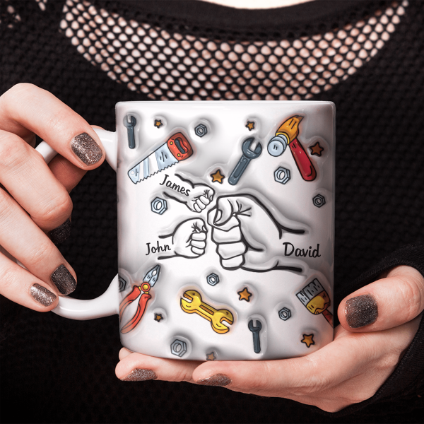 Kid And Father Fist Bump 3D Mug Personalized Gift TH10 890929 Kid And Father Fist Bump 3D Mug Personalized Gift TH10 890929