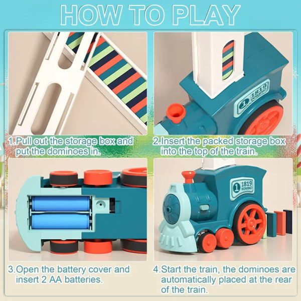 Kids Automatic Laying Domino Train Kids Automatic Laying Domino Train