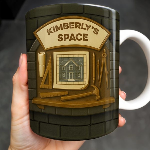 Kimberly's Space, House and Tools - Personalized Custom Coffee Mug - OFW005_MG Kimberly's Space, House and Tools - Personalized Custom Coffee Mug - OFW005_MG