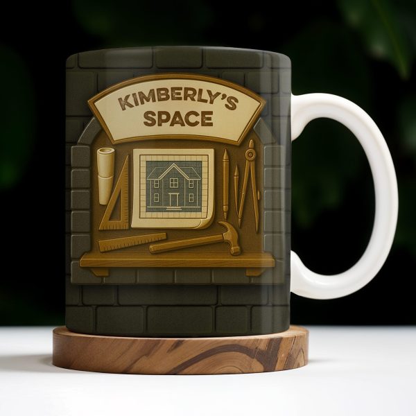 Kimberly's Space, House and Tools - Personalized Custom Coffee Mug - OFW005_MG Kimberly's Space, House and Tools - Personalized Custom Coffee Mug - OFW005_MG