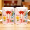 Kindergarten Teacher, Flower, Pencil, Scissors, Shirt with Tie - Personalized Custom Coffee Mug - TEACH004_MG Kindergarten Teacher, Flower, Pencil, Scissors, Shirt with Tie - Personalized Custom Coffee Mug - TEACH004_MG