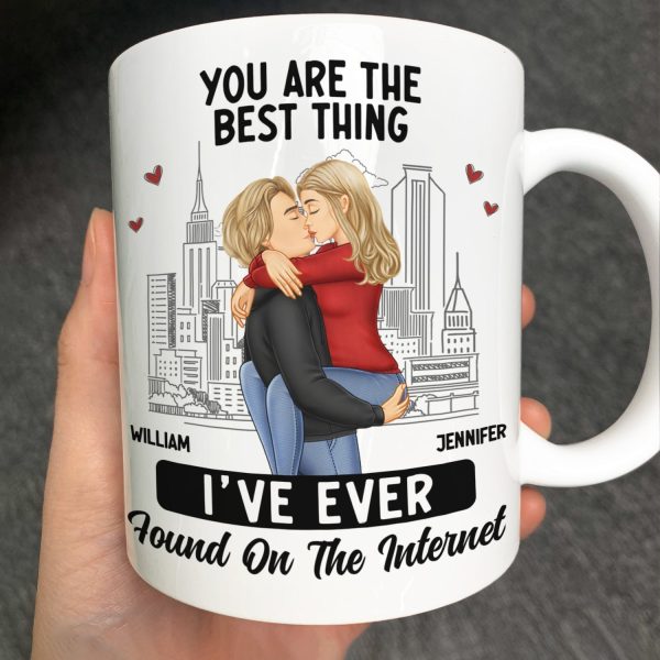 Kissing Couple Best Thing Found On The Internet - Gift For Couples - Personalized Mug Kissing Couple Best Thing Found On The Internet - Gift For Couples - Personalized Mug