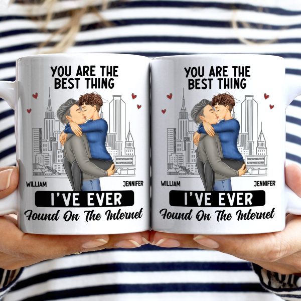 Kissing Couple Best Thing Found On The Internet - Gift For Couples - Personalized Mug Kissing Couple Best Thing Found On The Internet - Gift For Couples - Personalized Mug