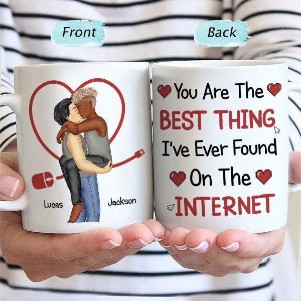 Kissing Couple Best Thing On The Internet - Loving, Anniversary Gift For Couple, Spouse, Husband, Wife - Personalized Mug Kissing Couple Best Thing On The Internet - Loving, Anniversary Gift For Couple, Spouse, Husband, Wife - Personalized Mug