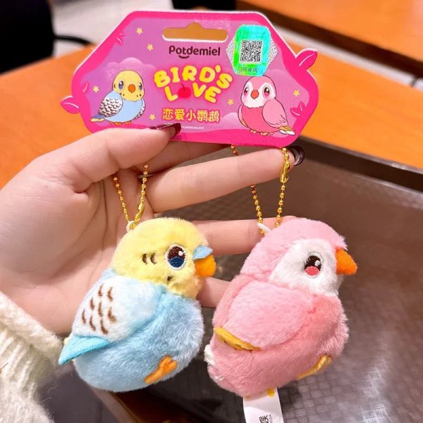Kissing Couple Bird Plush Keychain Romantic Gift for Couples Kissing Couple Bird Plush Keychain Romantic Gift for Couples
