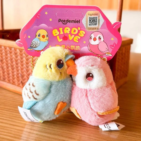 Kissing Couple Bird Plush Keychain Romantic Gift for Couples Kissing Couple Bird Plush Keychain Romantic Gift for Couples