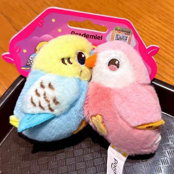 Kissing Couple Bird Plush Keychain Romantic Gift for Couples Kissing Couple Bird Plush Keychain Romantic Gift for Couples