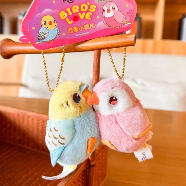 Kissing Couple Bird Plush Keychain Romantic Gift for Couples Kissing Couple Bird Plush Keychain Romantic Gift for Couples