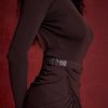 Knit Long Sleeve High Split Open Back Maxi Dress Knit Long Sleeve High Split Open Back Maxi Dress
