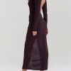 Knit Long Sleeve High Split Open Back Maxi Dress Knit Long Sleeve High Split Open Back Maxi Dress