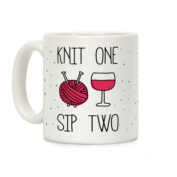 Knit One Sip Two Coffee Mug Knit One Sip Two Coffee Mug