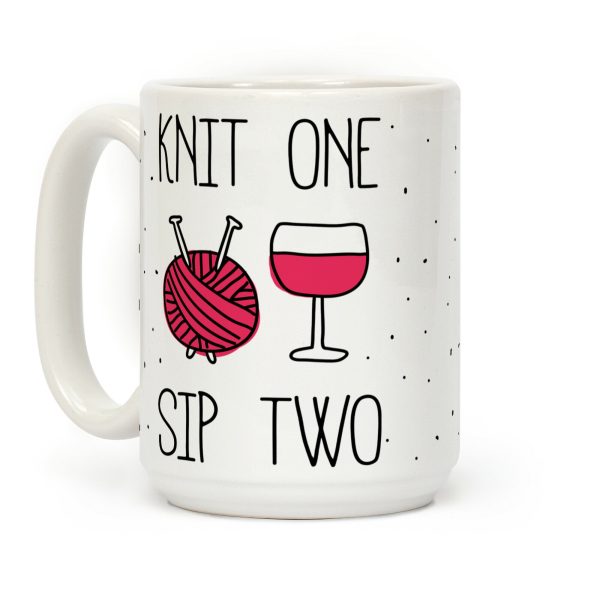 Knit One Sip Two Coffee Mug Knit One Sip Two Coffee Mug