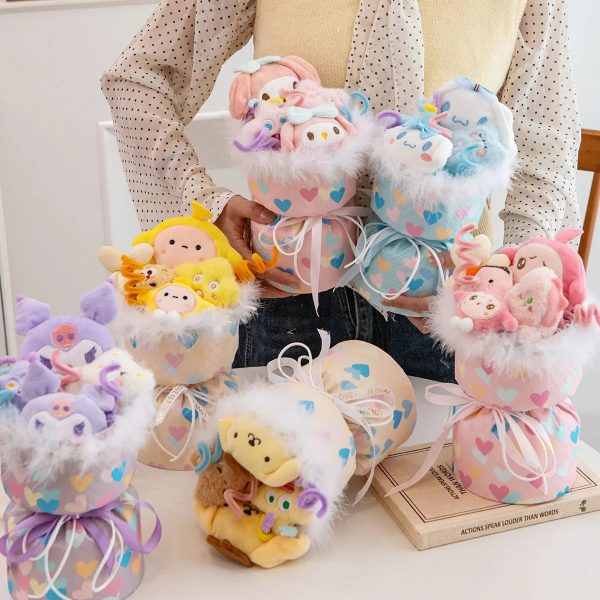 Kuromi Plush Flower Bouquet Kawaii Stuffed Doll