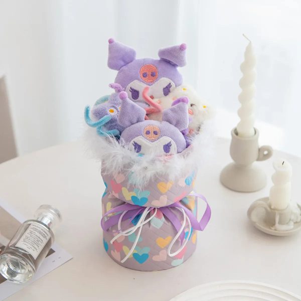 Kuromi Plush Flower Bouquet Kawaii Stuffed Doll