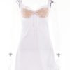 Lace Cupped Satin Mini Dress Lace Cupped Satin Mini Dress
