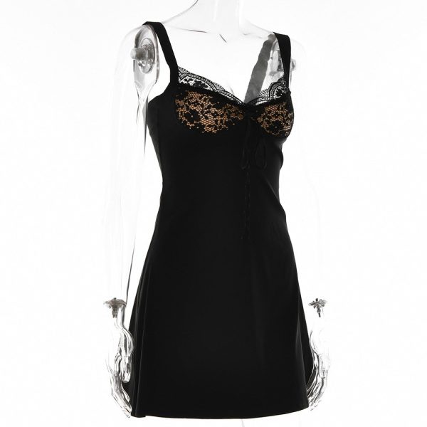 Lace Cupped Satin Mini Dress Lace Cupped Satin Mini Dress