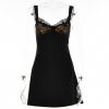 Lace Cupped Satin Mini Dress Lace Cupped Satin Mini Dress